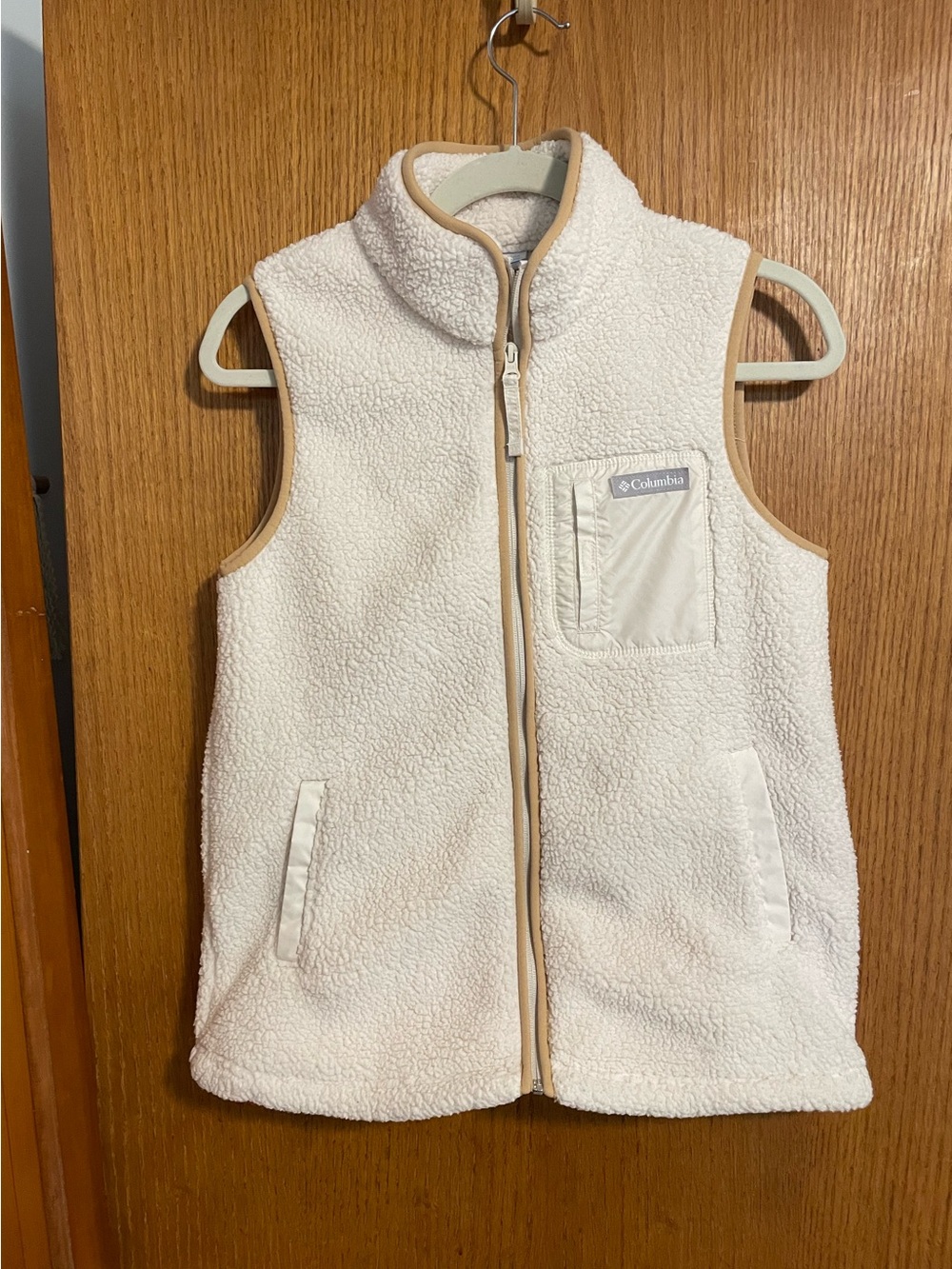Cream Columbia Sherpa Vest Sz S